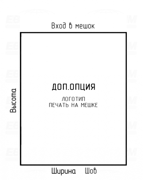 Мешок ПВД 130мкм 365x1200мм фальцы 125+125мм угловая запайка, пробивные отверстия