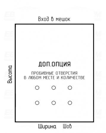 Мешок ПВД 140мкм 440x1350мм фальцы 170+170мм