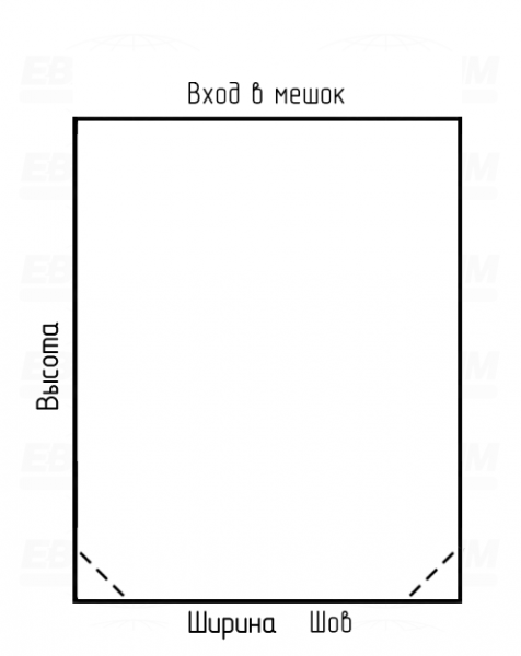 Мешок ПВД 90мкм 750x800мм угловая запайка