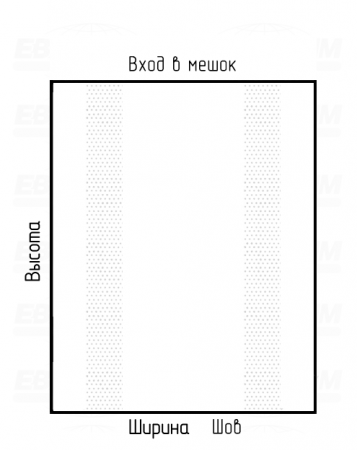 Мешок ПСД 80мкм 700x1100мм с тиснением