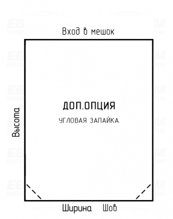 Мешок ПВД 140мкм 440x1350мм фальцы 170+170мм
