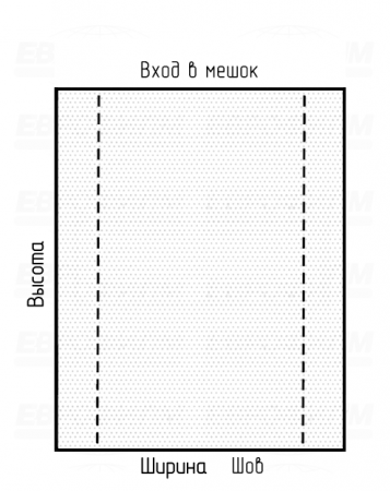Мешок ПСД 70мкм 420x1150мм фальцы 160+160мм с микроперфорацией